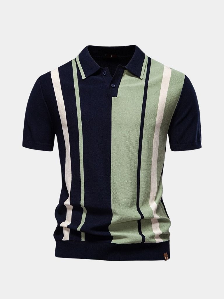Retro Stripe Polo – Crown & Cuff
