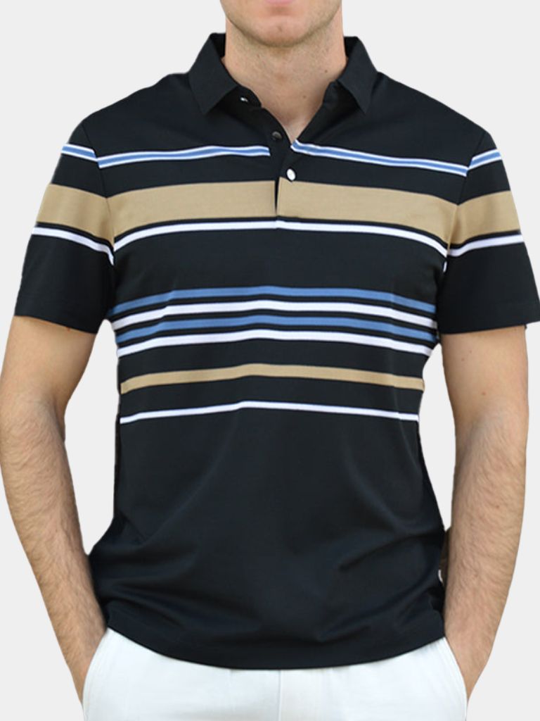 Sunset Stripe Polo – Crown & Cuff