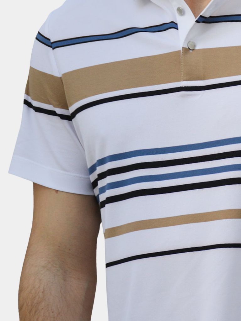 Sunset Stripe Polo – Crown & Cuff