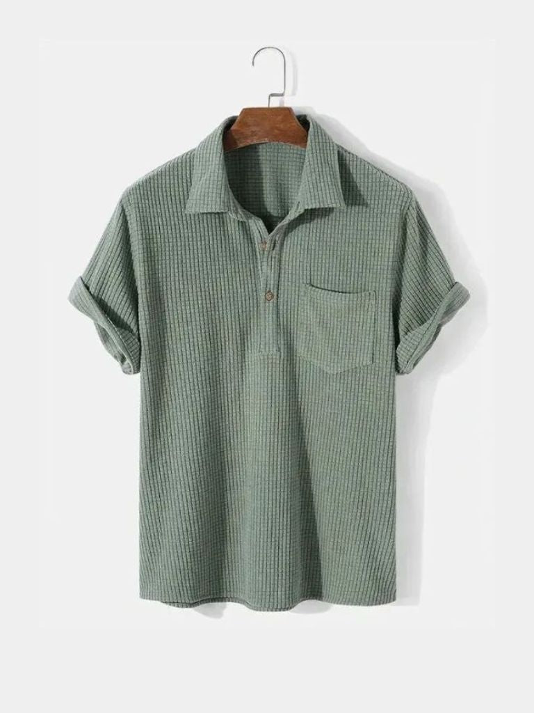 Textured Short Sleeve Shirt - Crown & Cuff