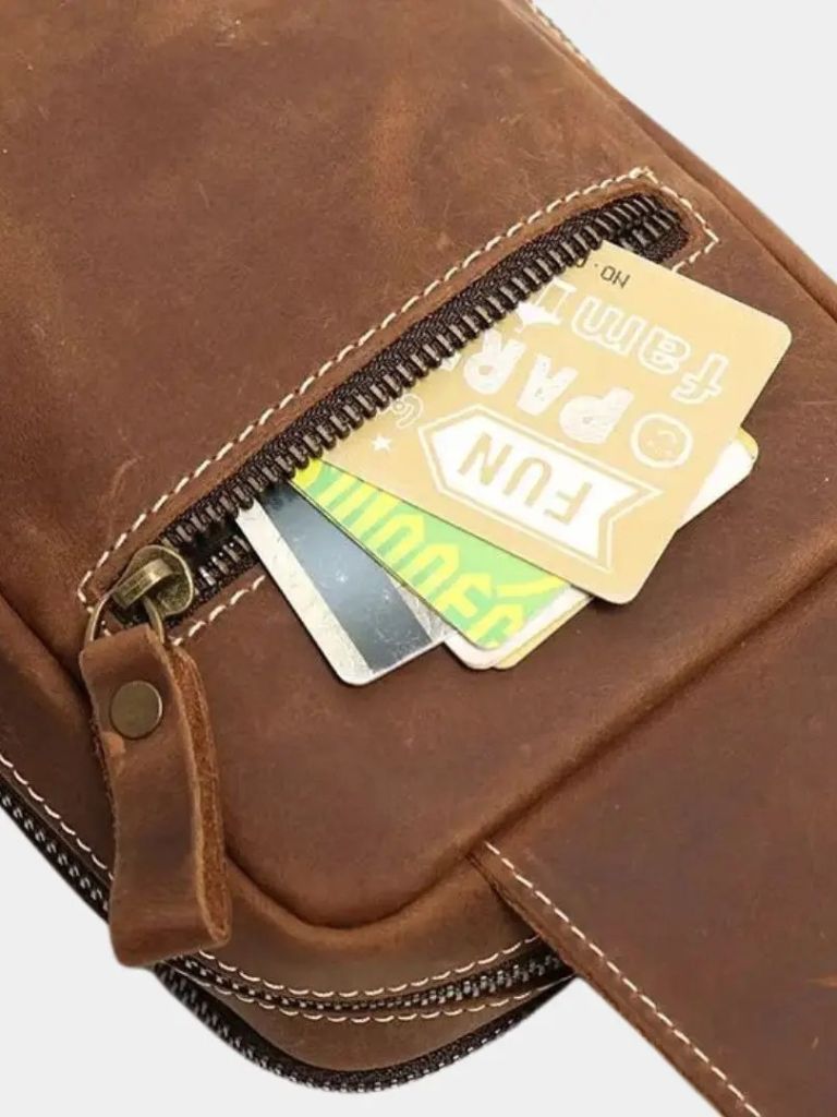 The Vanguard Leather Bag - Crown & Cuff