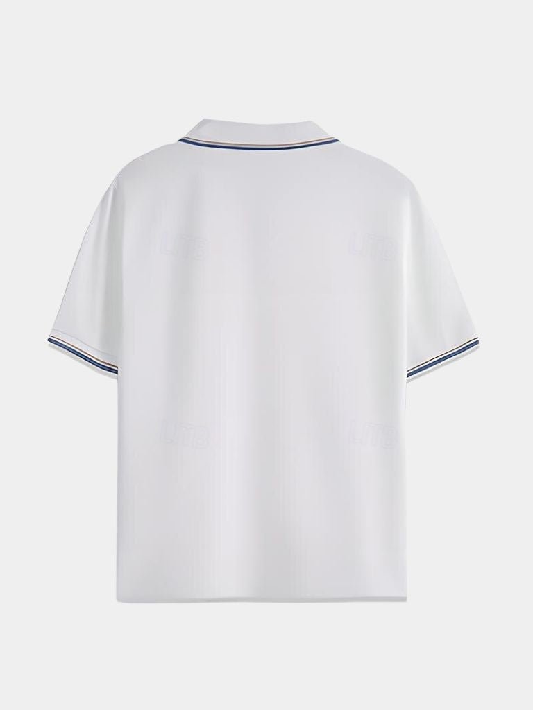 Timeless Black V-Neck Polo - Crown & Cuff