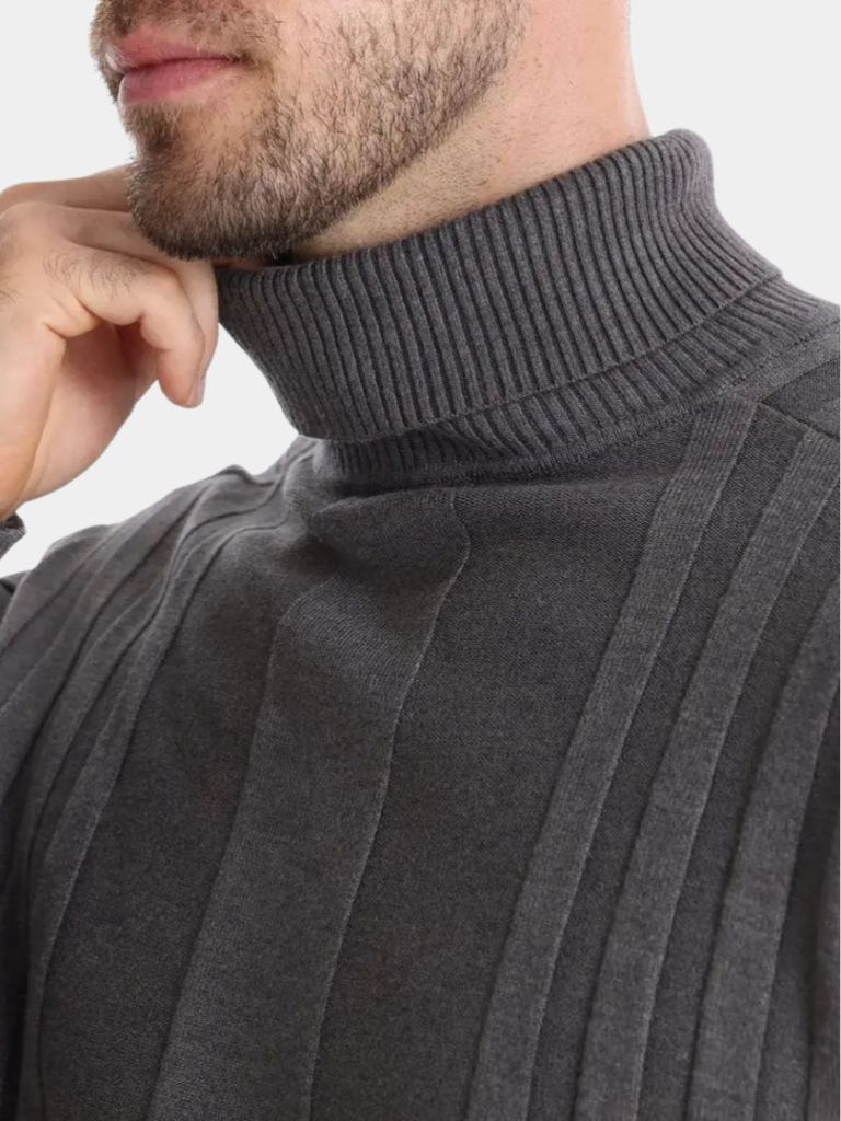 Turtleneck Knitwear Pullover Sweater - Crown & Cuff