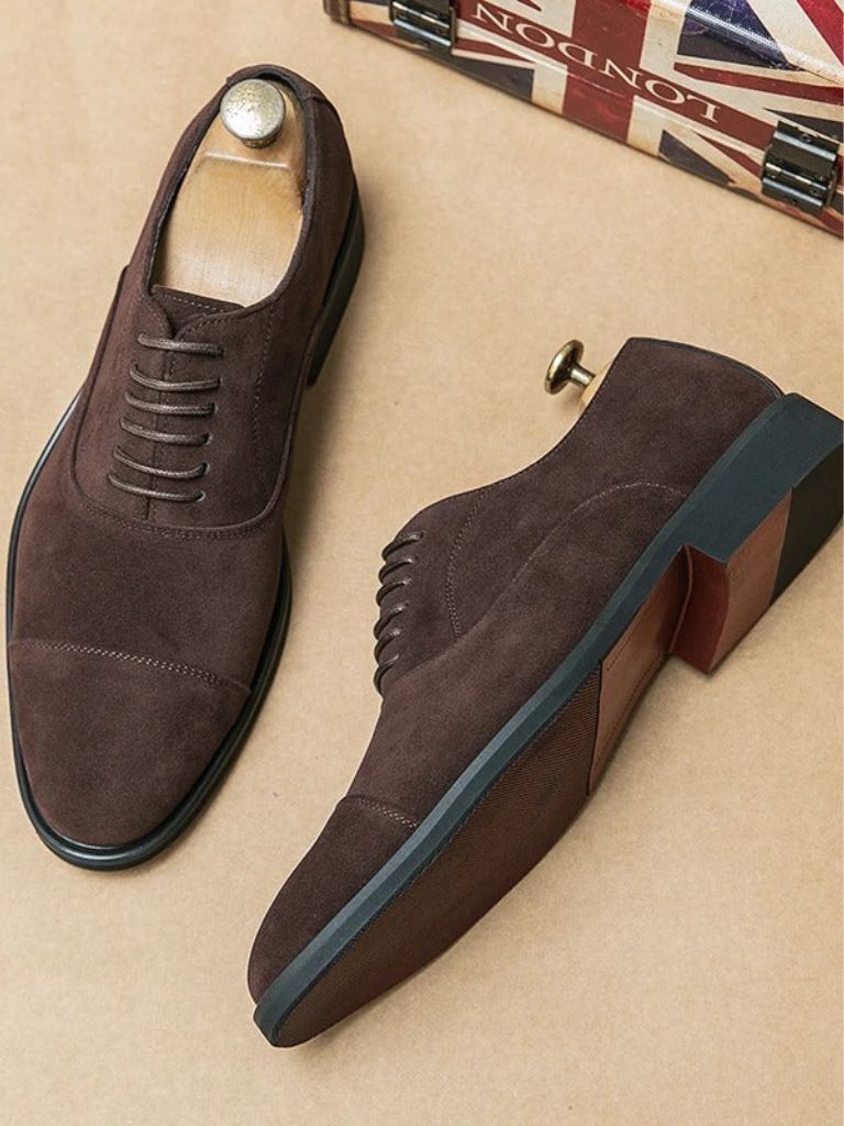 Velvet Monarch Derby Shoes - Crown & Cuff