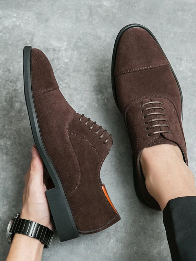 Velvet Monarch Derby Shoes - Crown & Cuff
