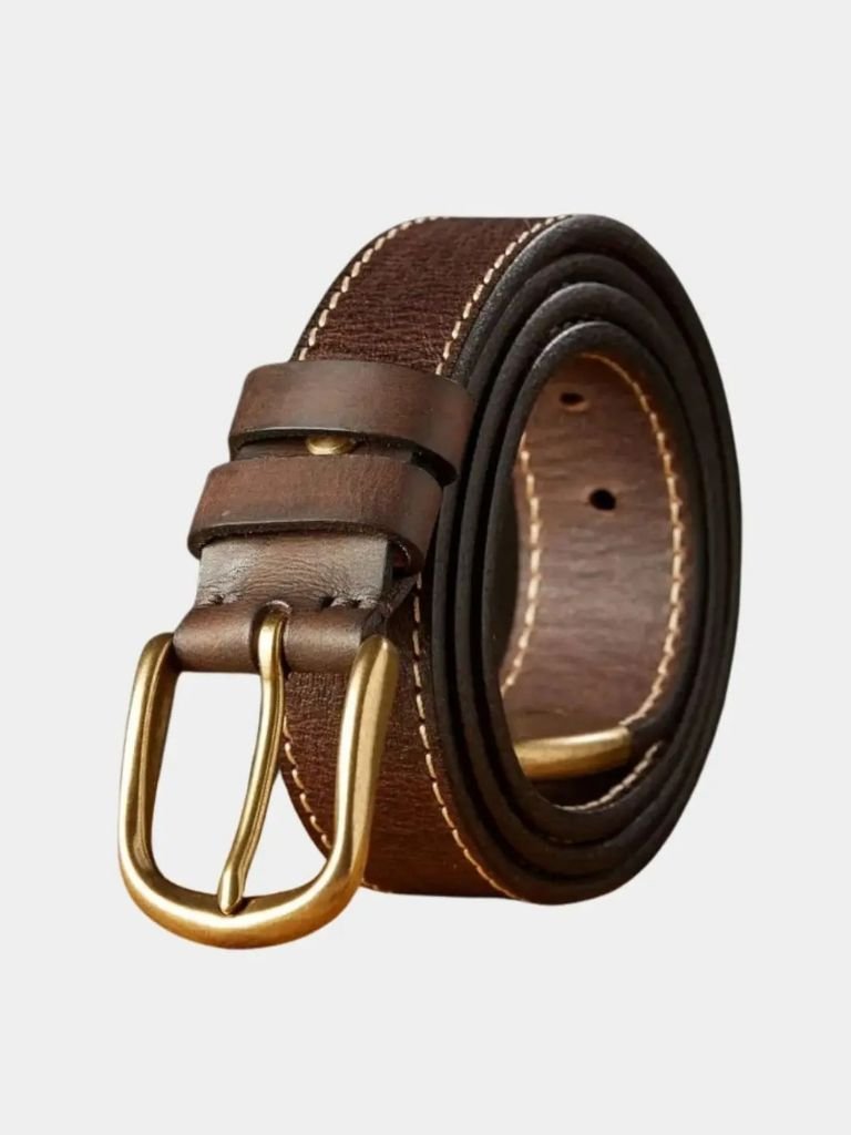Vintage Leather Thickened Belt - Crown & Cuff