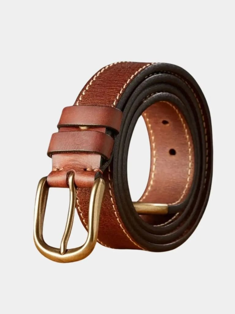 Vintage Leather Thickened Belt - Crown & Cuff