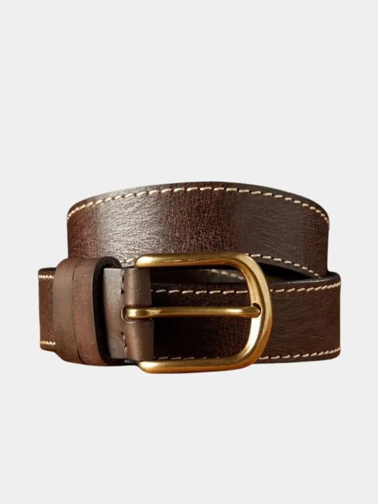 Vintage Leather Thickened Belt - Crown & Cuff