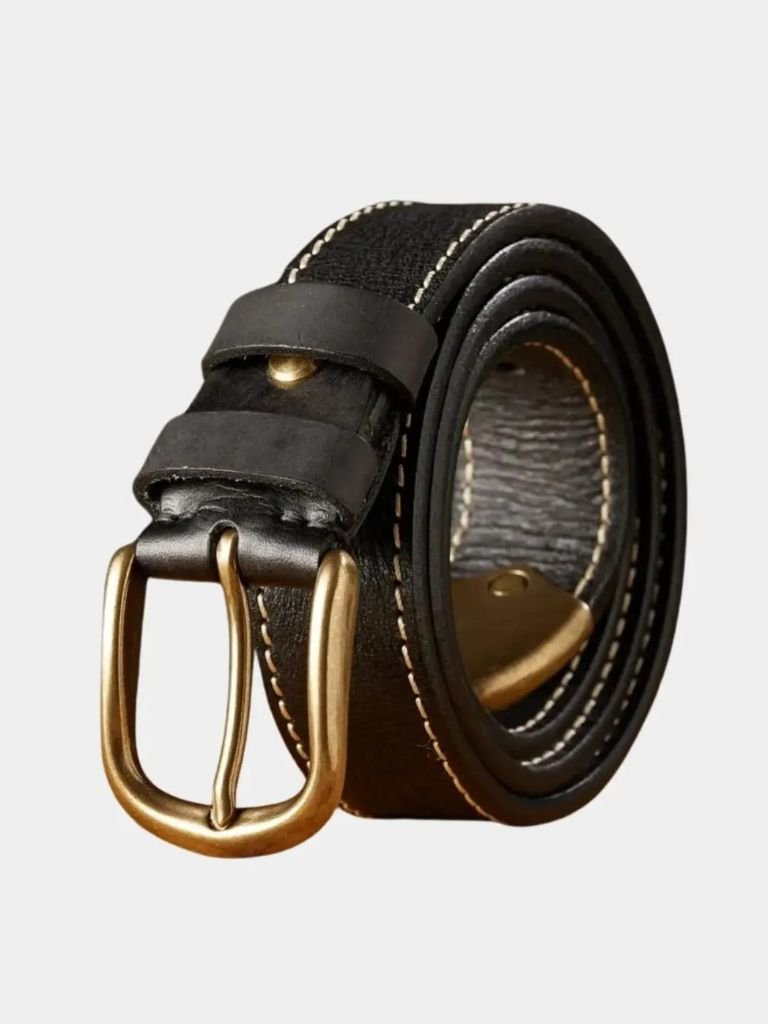 Vintage Leather Thickened Belt - Crown & Cuff