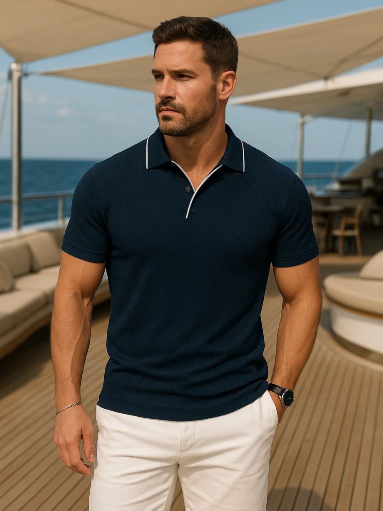Volt Blue Polo Shirt – Crown & Cuff