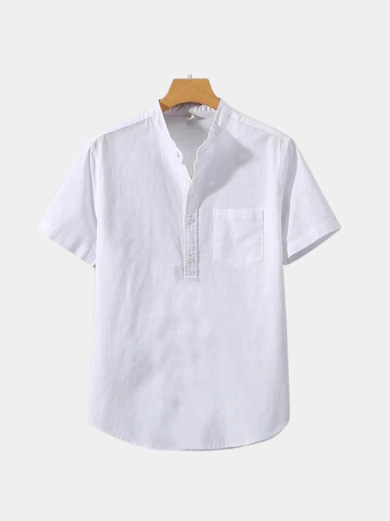 White Wellspring Linen T-Shirt – Crown & Cuff