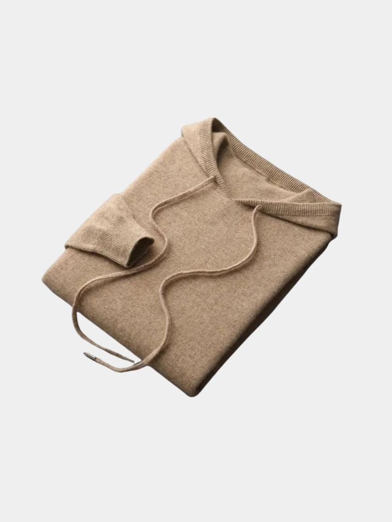 100% Cashmere Hooded Sweater - Crown & Cuff