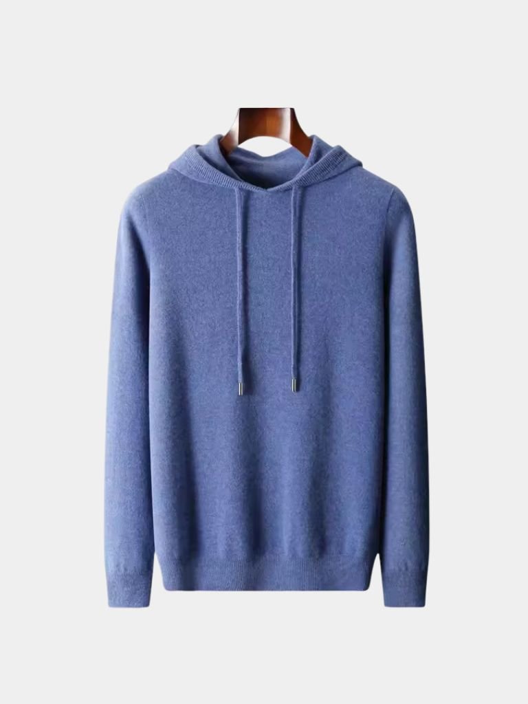 100% Cashmere Hooded Sweater - Crown & Cuff