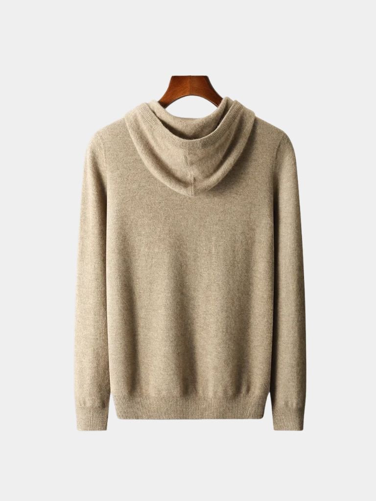 100% Cashmere Hooded Sweater - Crown & Cuff