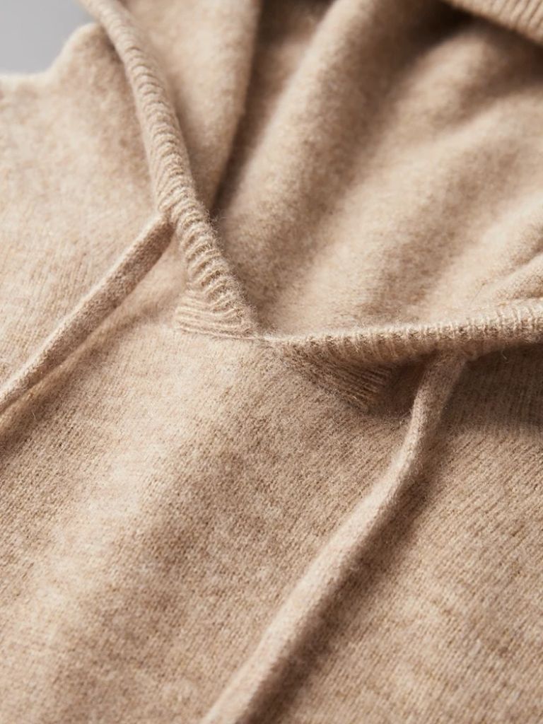 100% Cashmere Hooded Sweater - Crown & Cuff