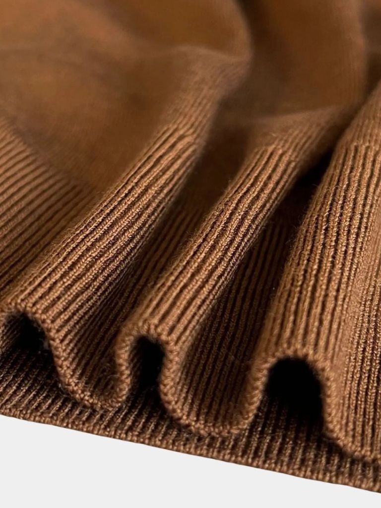 100% Wool Knit V Neck Turndown  Pullover Sweater - Crown & Cuff