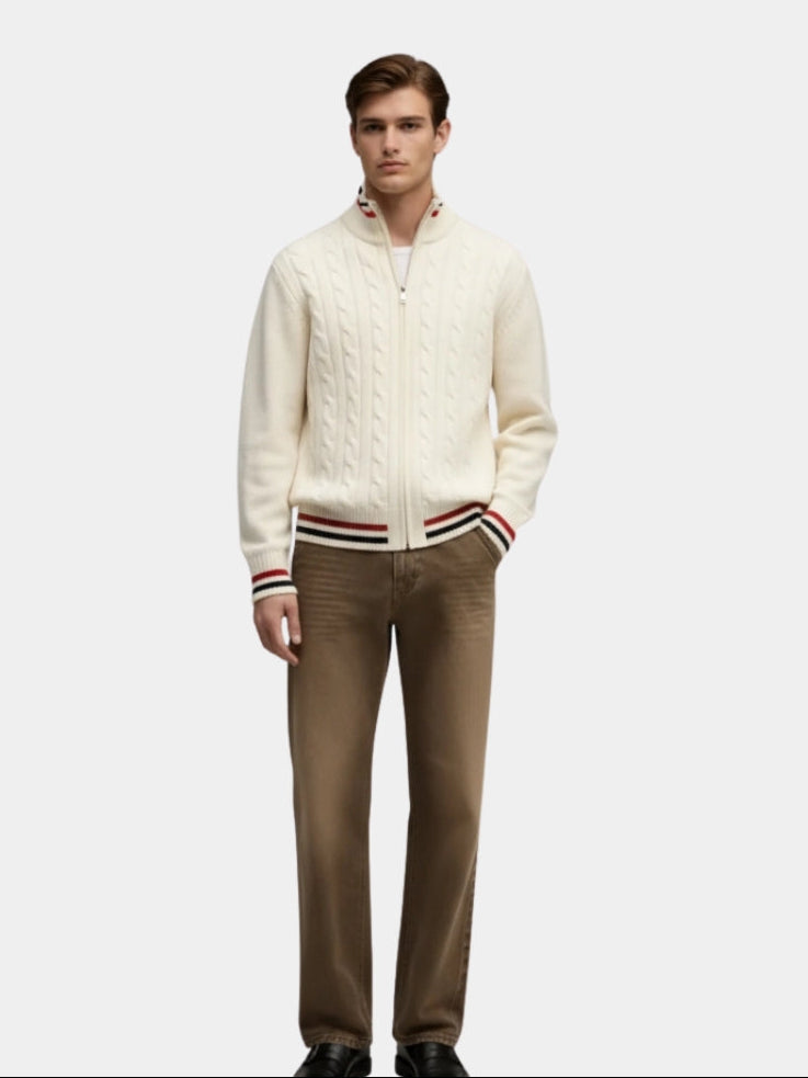 Essential Half Zip Turtleneck Sweater - Crown & Cuff