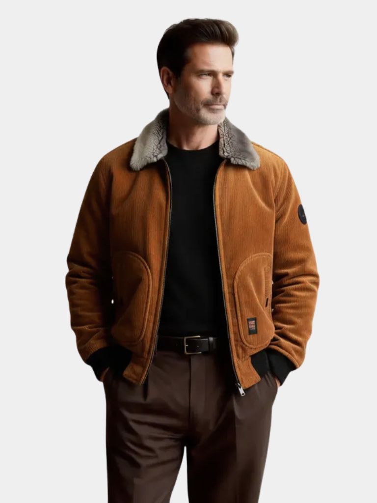 Thermal Windbreaker Corduroy Jacket - Crown & Cuff