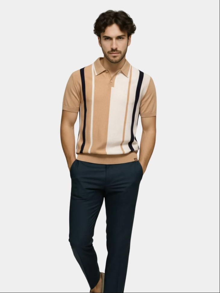 Retro Stripe Polo – Crown & Cuff