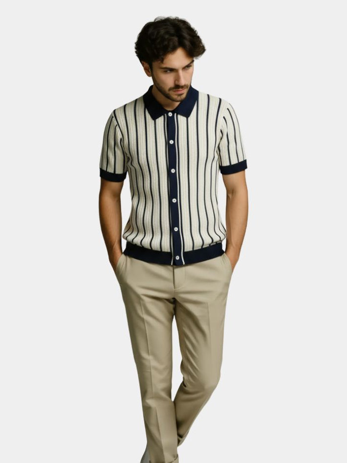 Atlantic Frame Knit Polo – Crown & Cuff