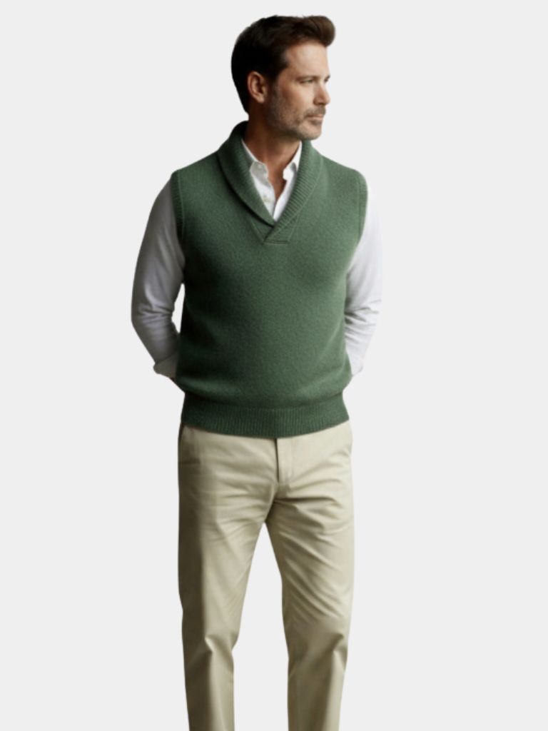 British Knit Vest Waistcoat - Crown & Cuff