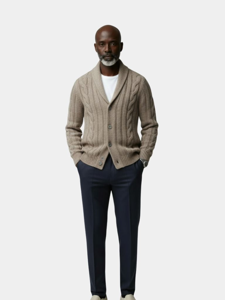 Men's Knitted Cardigan - Crown & Cuff