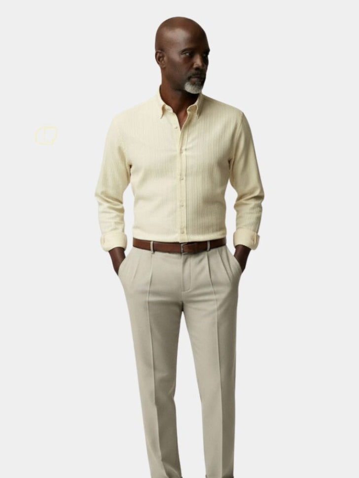 Striped Button Down Seersucker Shirt - Crown & Cuff