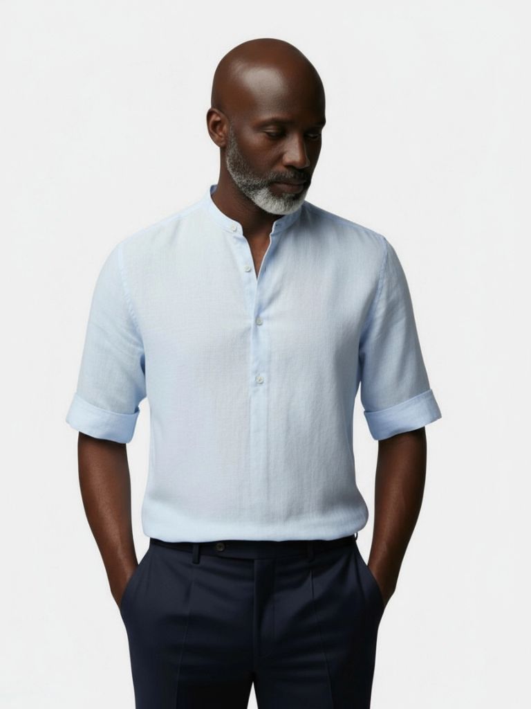 Essential Short Sleeve Linen Shirt - Crown & Cuff