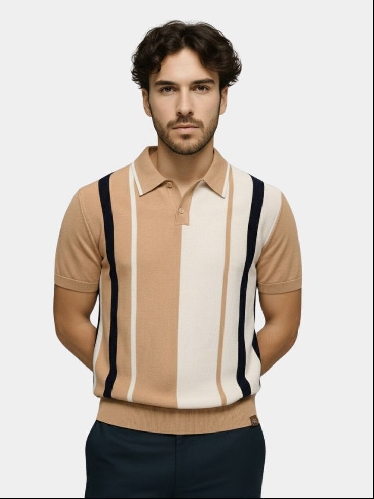 Retro Stripe Polo – Crown & Cuff