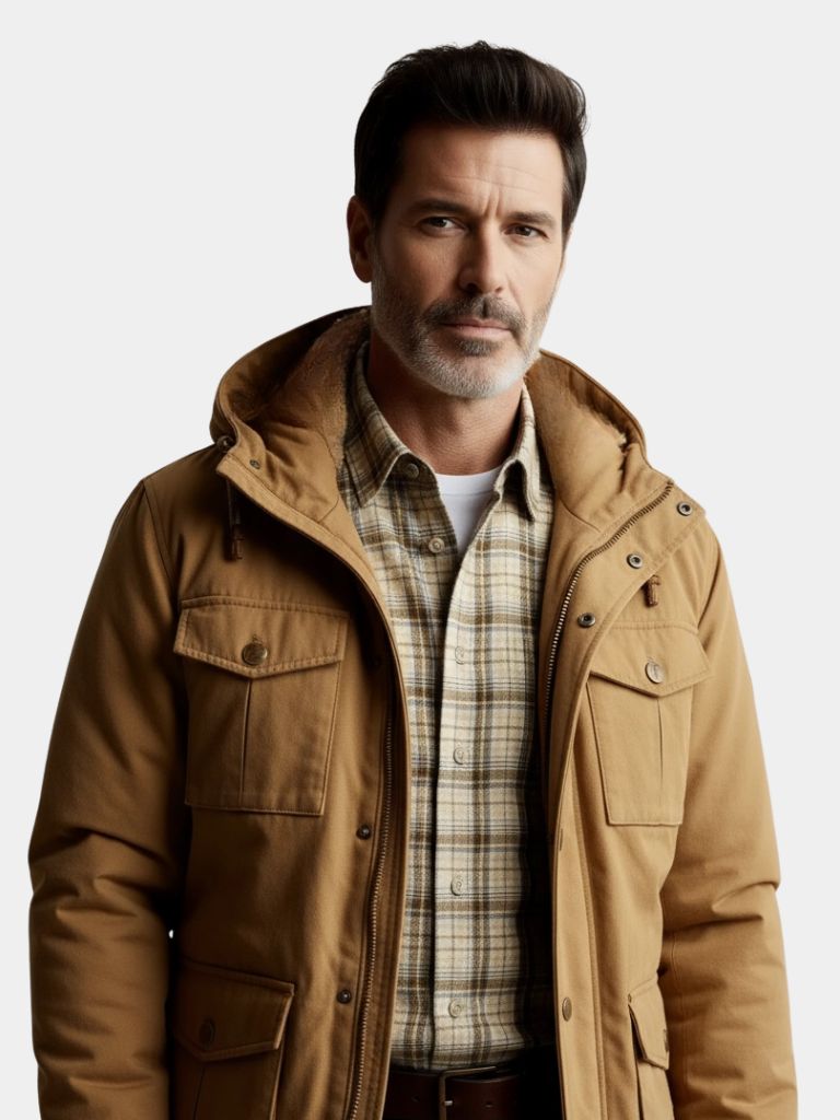 Fleece Hooded Bomber Jacket - Crown & Cuff