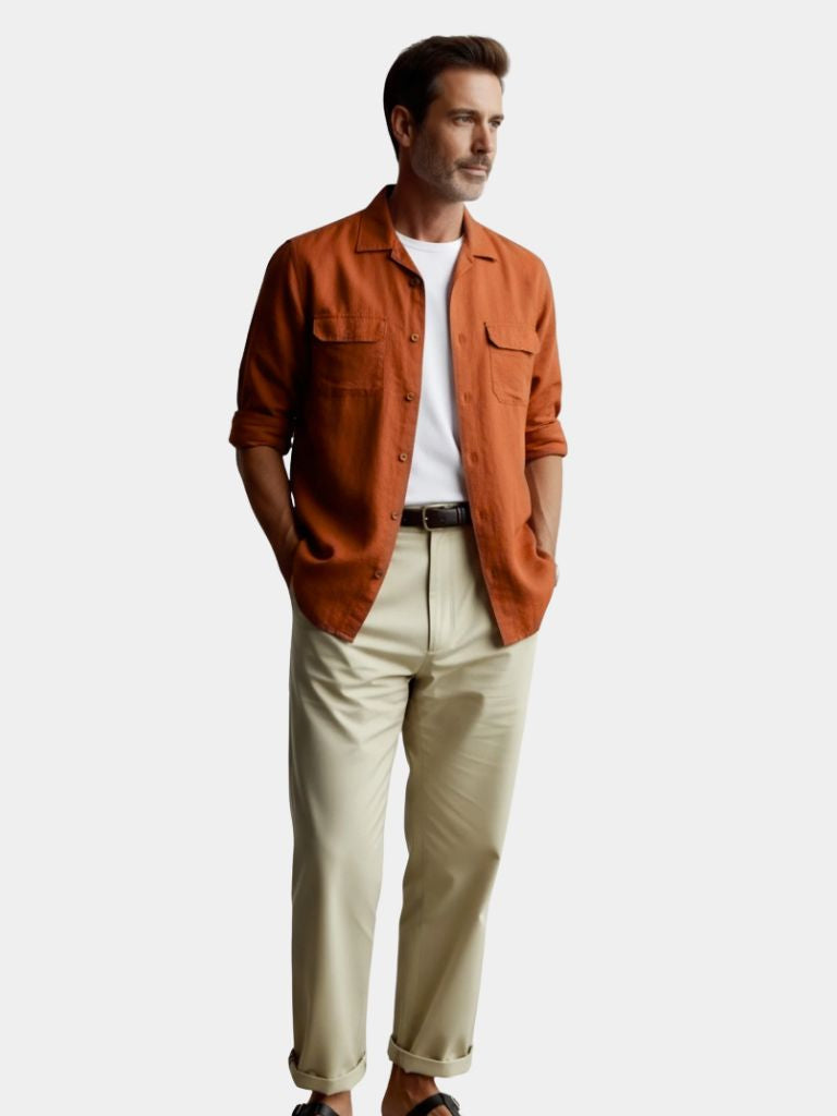 Minimalist Long Sleeve Shirt - Crown & Cuff