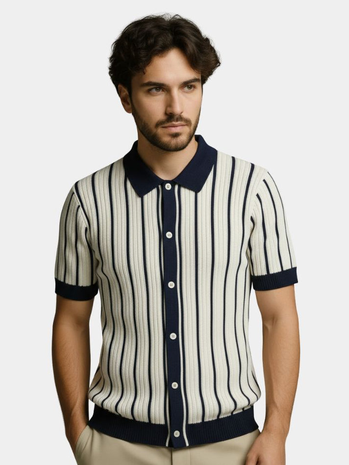 Atlantic Frame Knit Polo – Crown & Cuff