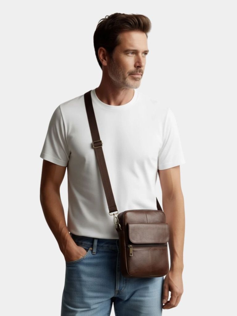 Essential Leather Shoulder Bag - Crown & Cuff