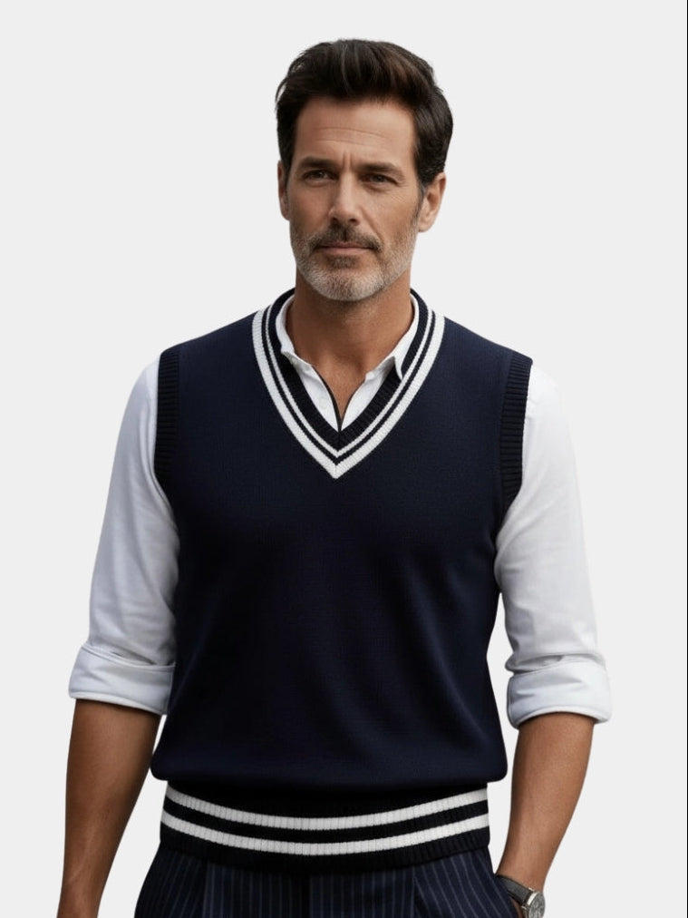 Old Money Essential Knit Vest - Crown & Cuff