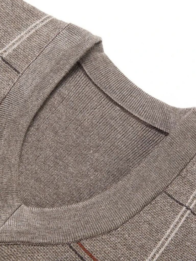 Academic Checkered Kinit Vest - Crown & Cuff