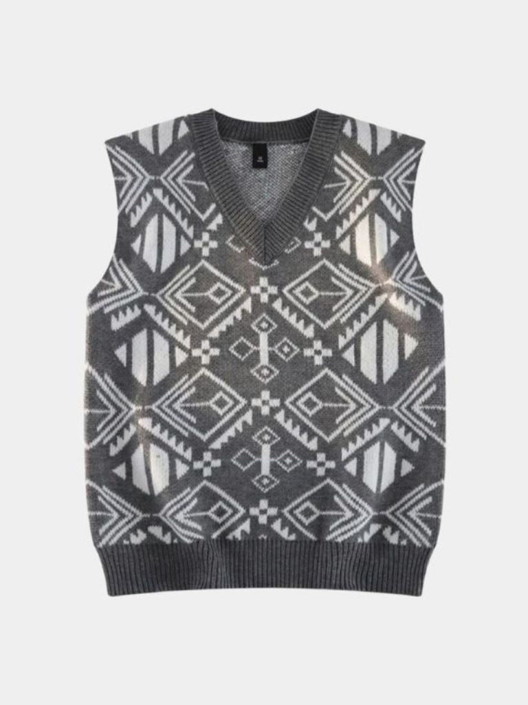 Academic Retro Knit Vest - Crown & Cuff