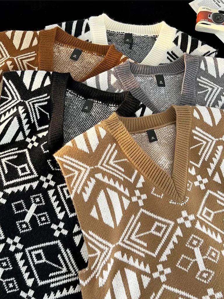 Academic Retro Knit Vest - Crown & Cuff