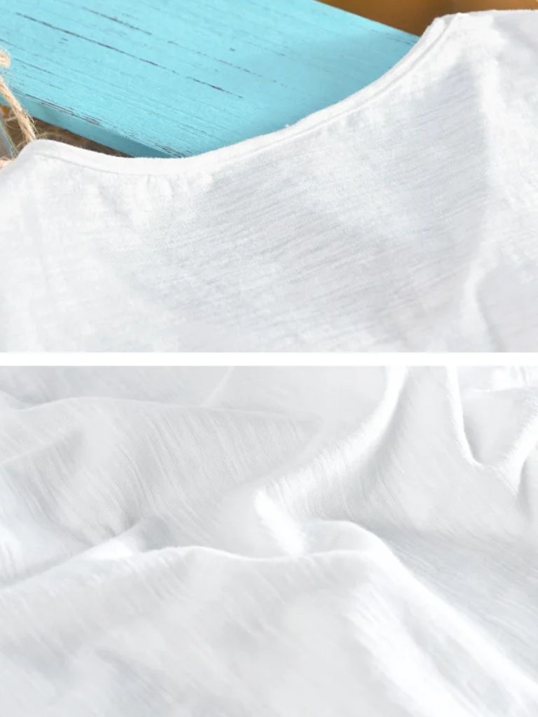 Albo Classic Linen V Neck T-Shirt – Crown & Cuff