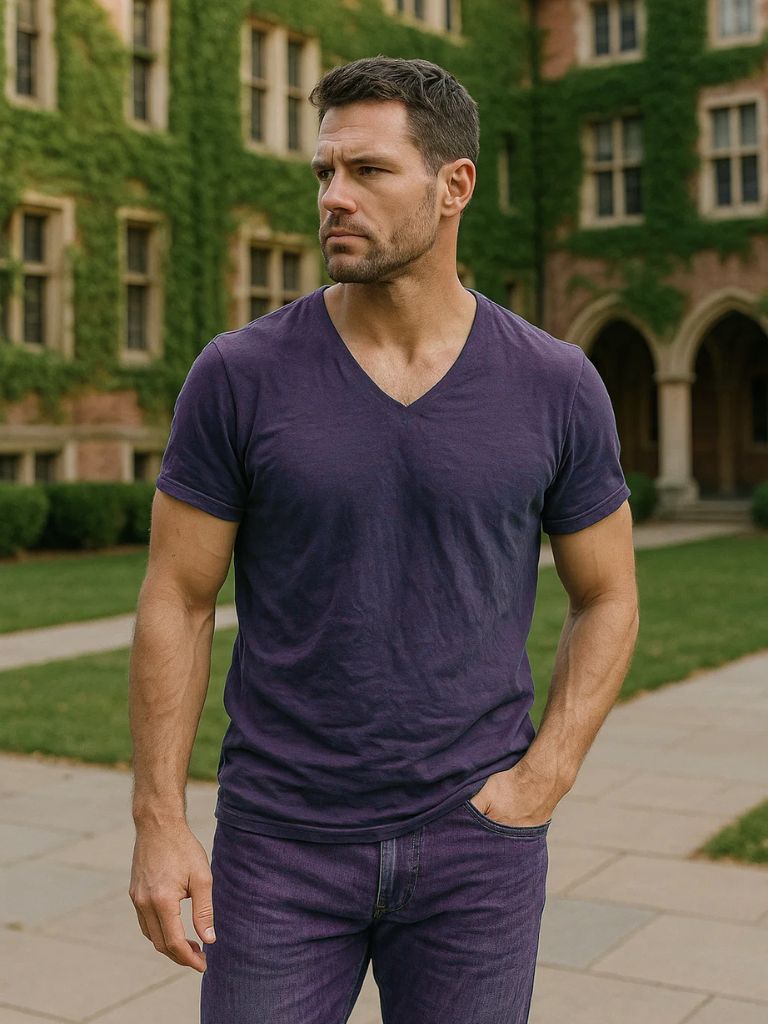 Albo Classic Linen V Neck T-Shirt – Crown & Cuff