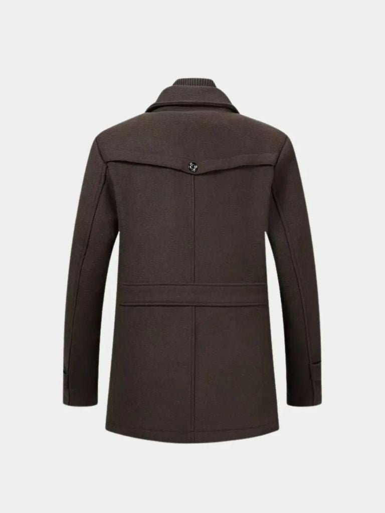 Aristocratic Black Wool Overcoat - Crown & Cuff