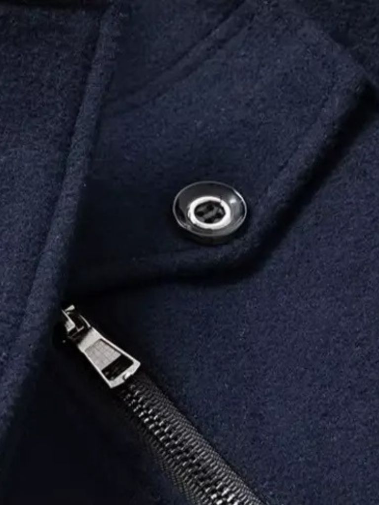 Aristocratic Black Wool Overcoat - Crown & Cuff