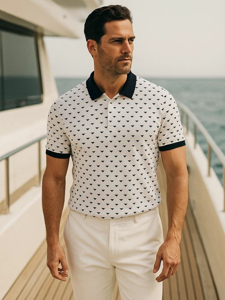 Belmont Navy Polo - Crown & Cuff