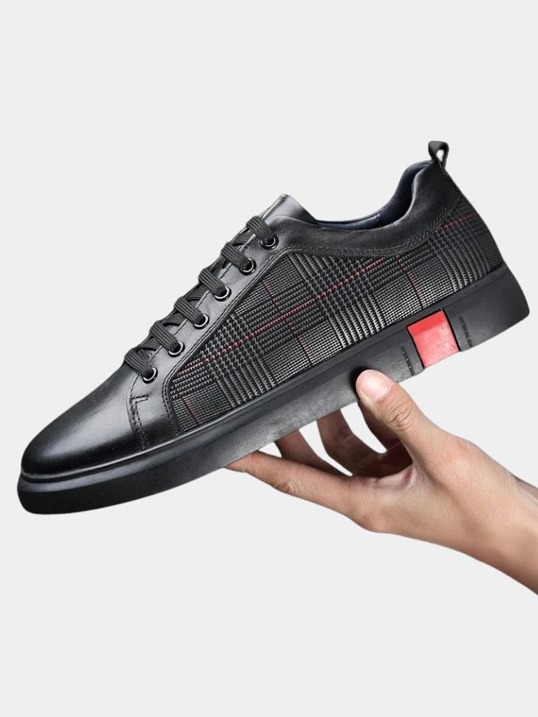 Blackgrid Leather Loafers – Crown & Cuff