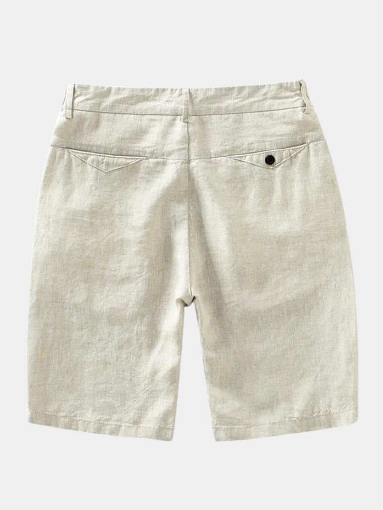 Bleu Horizon Linen Shorts - Crown & Cuff