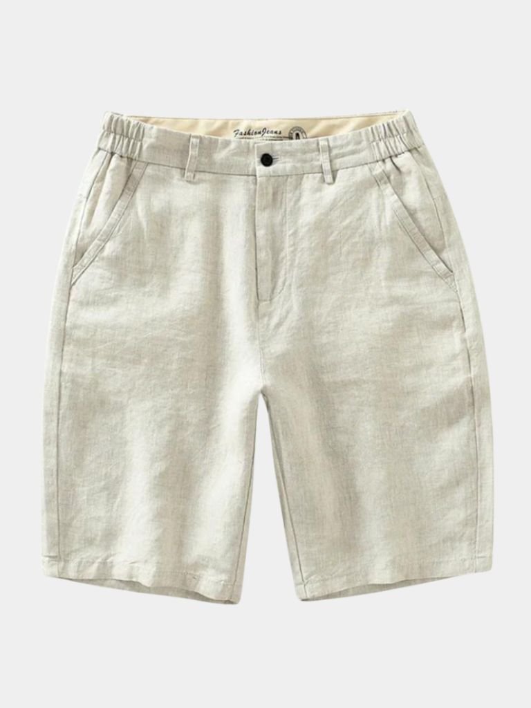 Bleu Horizon Linen Shorts - Crown & Cuff