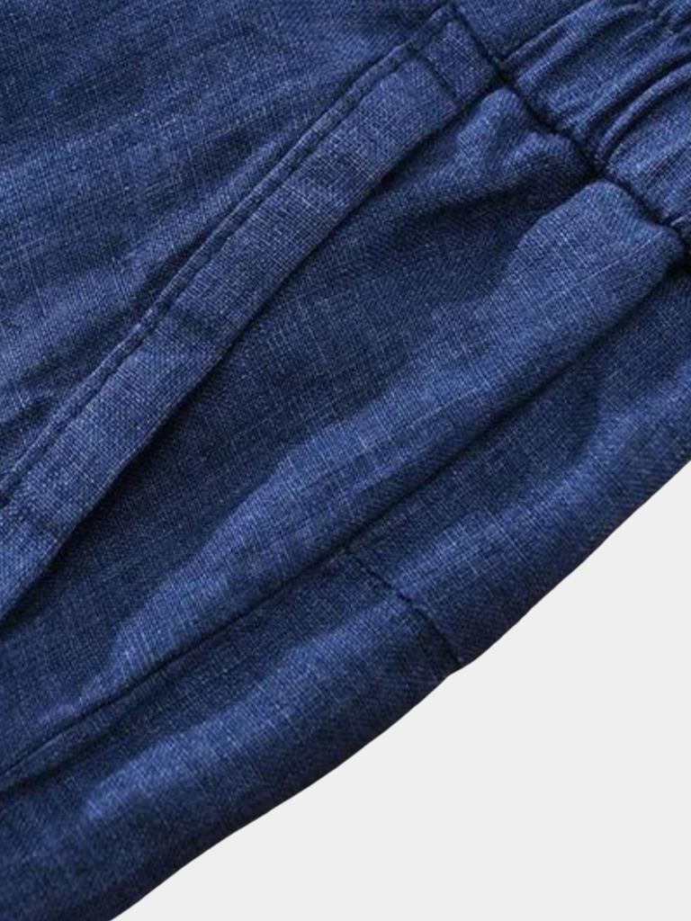 Bleu Horizon Linen Shorts - Crown & Cuff