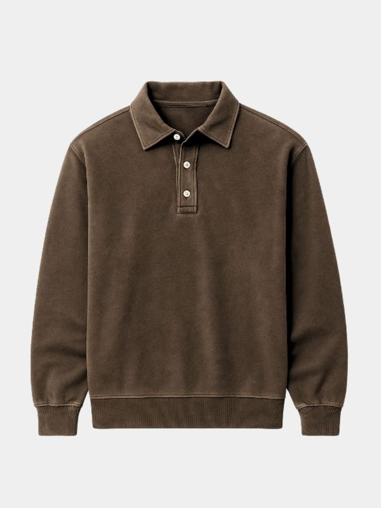 Canyon Mist Long Sleeve Polo Shirt – Crown & Cuff
