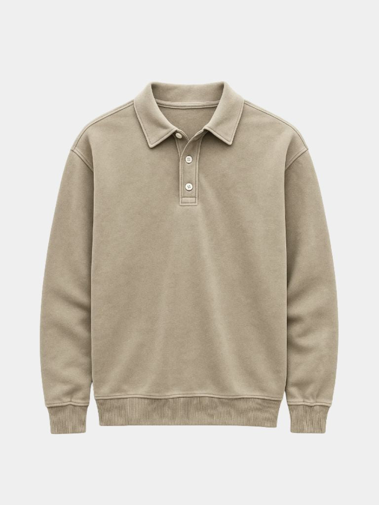 Canyon Mist Long Sleeve Polo Shirt – Crown & Cuff