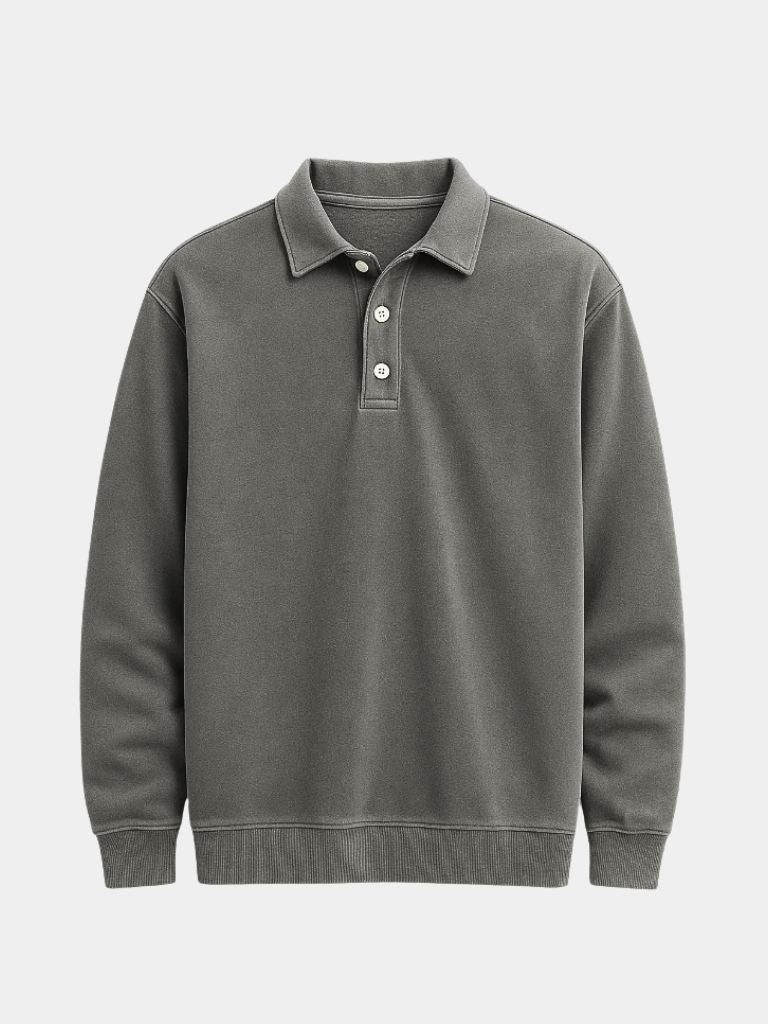 Canyon Mist Long Sleeve Polo Shirt – Crown & Cuff