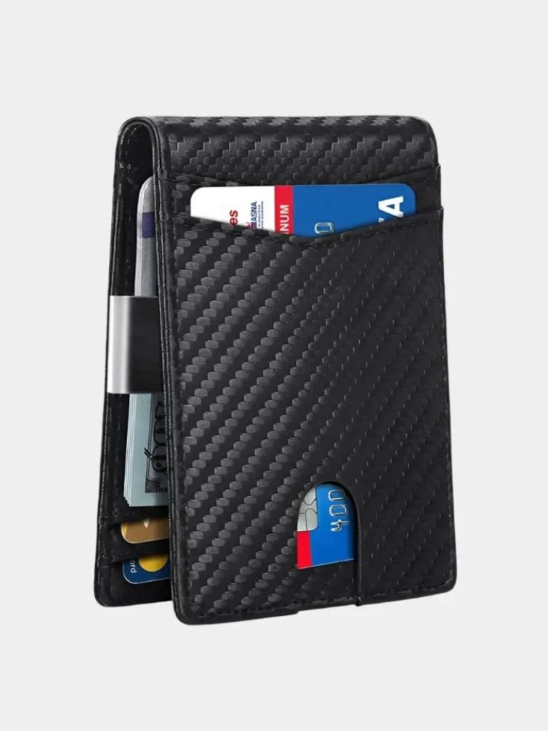 Carbon Fiber Anti RFID Minimalist Wallet - Crown & Cuff